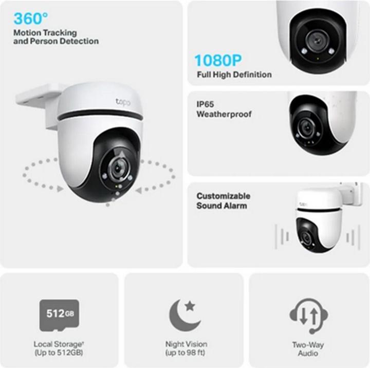 Image du produit TP-Link Tapo C500 FHD Caméra d'extérieur 360° MicroSD (1920 x 1080 Pixels)
