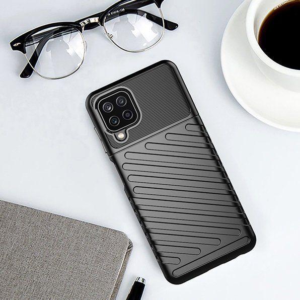 Produktbild Hurtel Thunder Case Flexibel Robuste Panzer Handyhülle TPU Schutzhülle für Samsung Galaxy A22 4G schwarz (Samsung Galaxy A22)