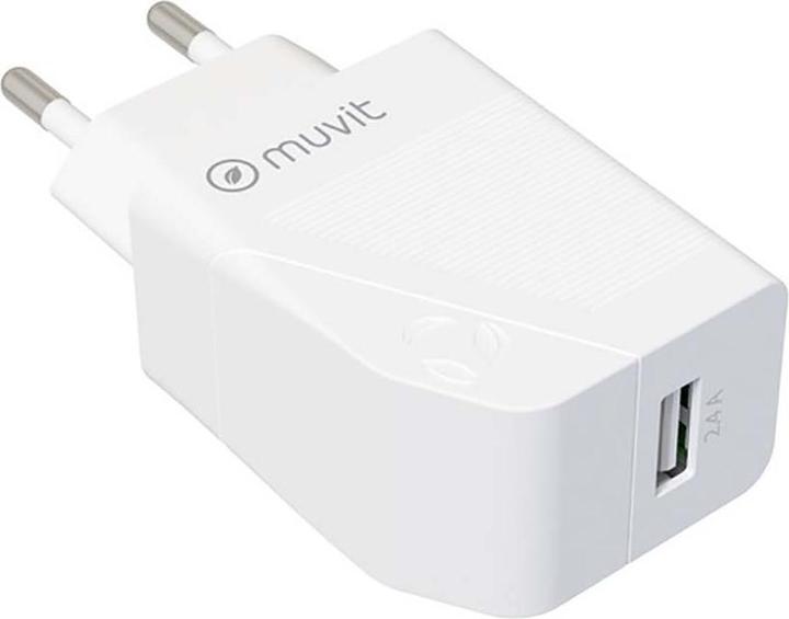 Actual product image Muvit For Change Pack Chargeur Secteur 12w+Cable Lightning 1.2m Blanc (12 W, 1 portion)
