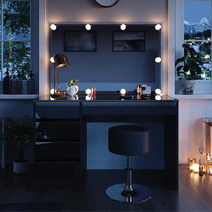 Image du produit Vicco Sherry avec éclairage LED et tabouret (120 x 75 x 55 cm)