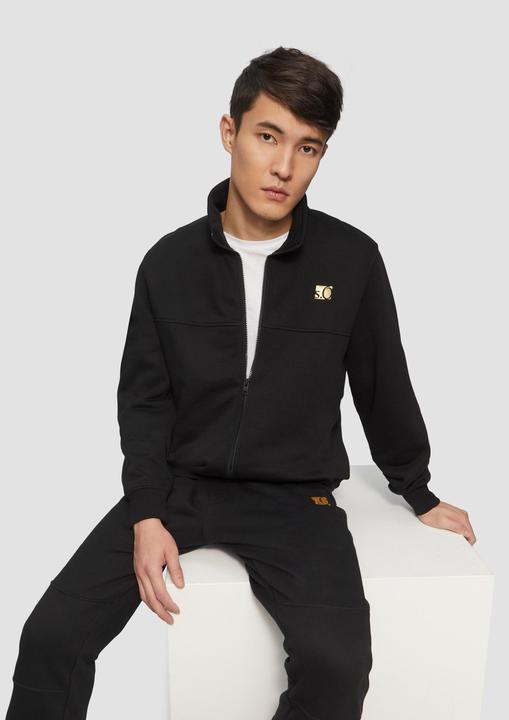 Produktbild s.Oliver Sweatshirt Jacke Sweatjacke mit Gold- oder Silber-Print (L)