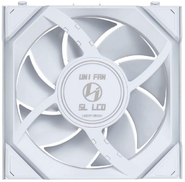 Produktbild Lian-Li UNI FAN SL Wireless LCD Lüfter, ARGB, PWM - 120 mm, weiss (120 mm, 1 x)