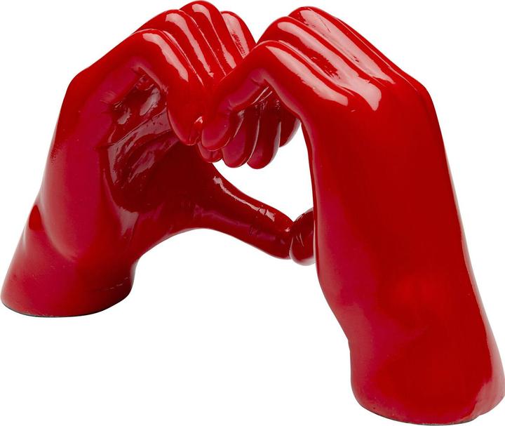 Immagine prodotto Kare Design Deko Objekt Heart Hands Rot 12cm