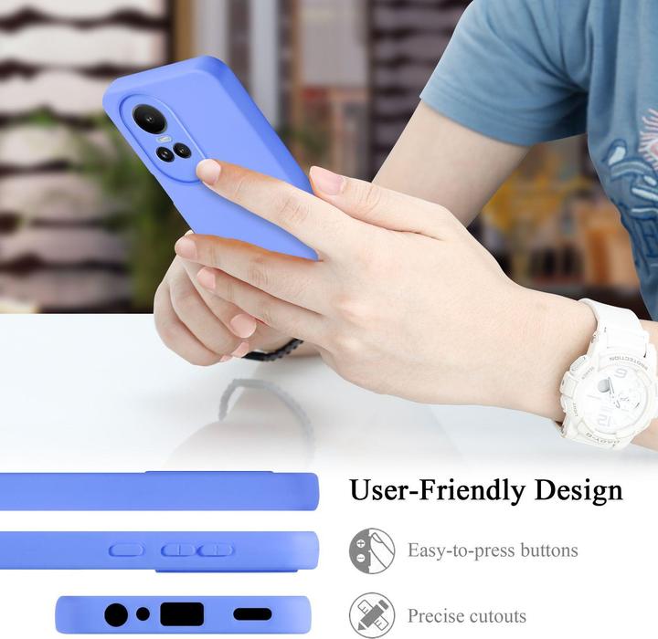 Actual product image Cadorabo Case for OPPO Reno 10 5G / 10 Pro 5G TPU in liquid protection silicone design (Realme 10S 5G)