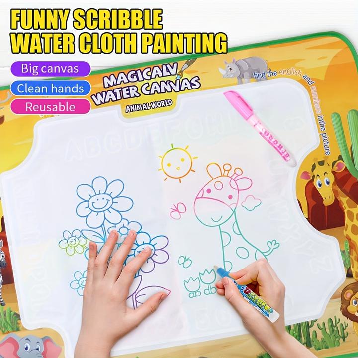 Produktbild Activity Board 1 Stück wiederverwendbare Zeichenmatte - bunte Decke für Kinder und Familienspass, kreative (78 x 60 cm)