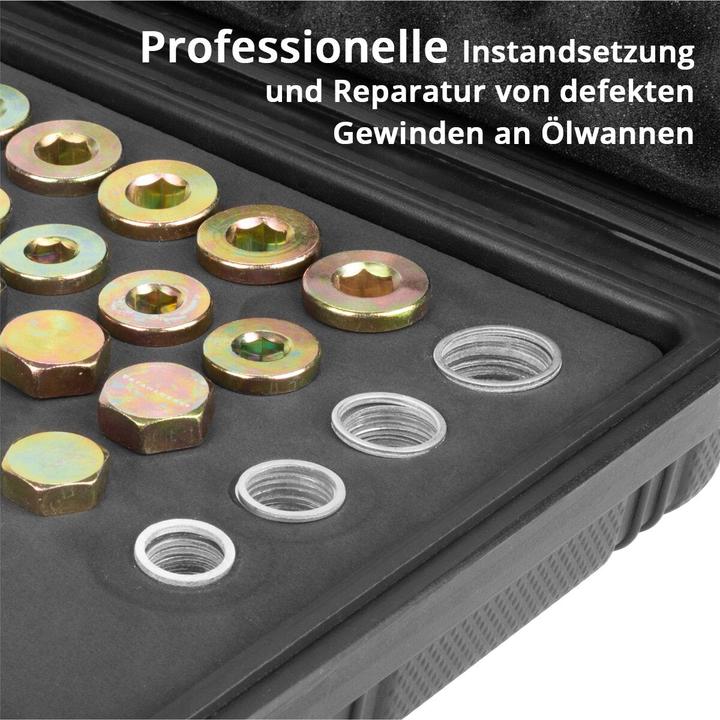 Actual product image Stahlwerk Oil drain plug repair set 64-piece repair kit oil drain thread
