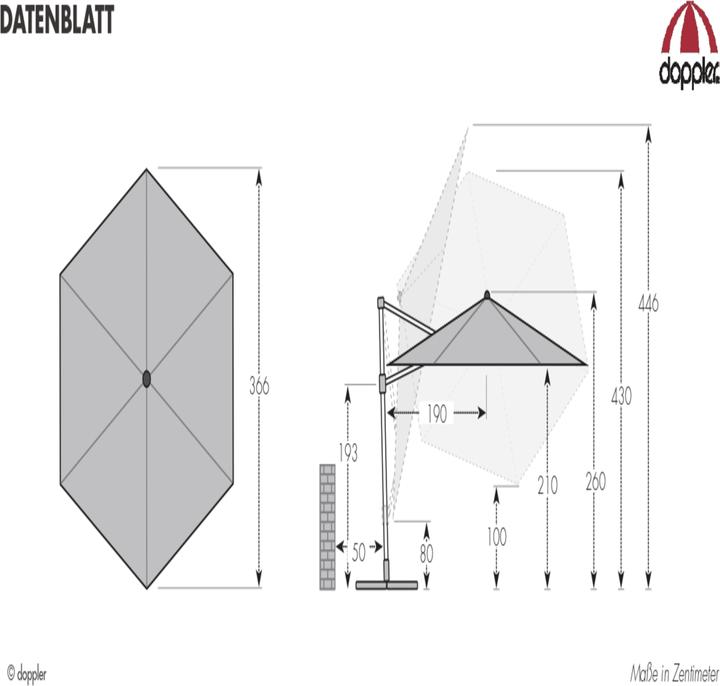 Actual product image Doppler Active pendulum umbrella (3.70 m)