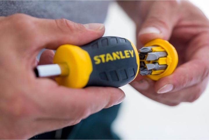 Actual product image Stanley Bit screwdriver short+6 bits (Phillipps cross recess (PH), Port)