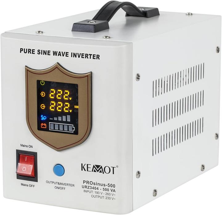 Kemo Uninterruptible power supply KEMOT PROsinus-500 converter with pure sine wave and charging function (500 VA, 300 W)