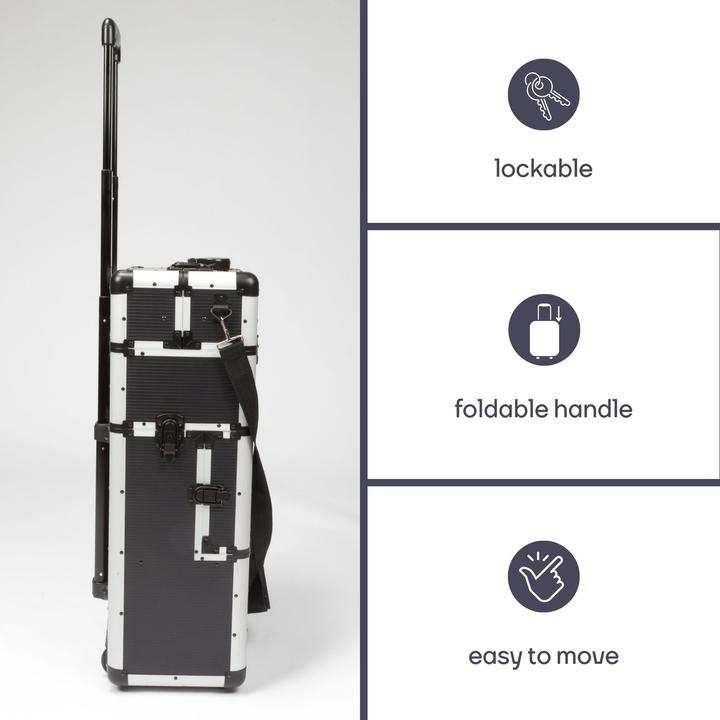 Actual product image Velleman ALUMINIUM TROLLEY CASE - 370 x 225 x 670 mm - BLACK