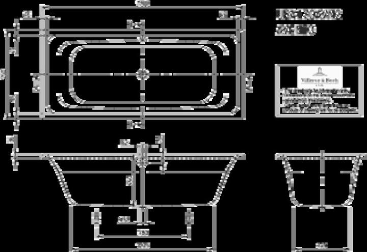 Actual product image Villeroy & Boch V&B Fitted Tub AVENTO R-corner1700x750mm white (149 l, 170 cm, 75 cm)