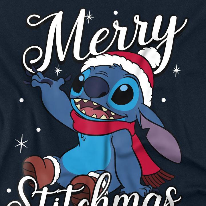 Actual product image Lilo & Stitch Unisex Adult Merry Stitchmas T-Shirt (XL)