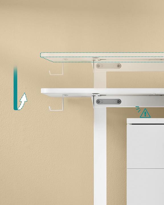 Produktbild Songmics Elektrischer Höhenverstellbarer Schreibtisch Weiss Holz
