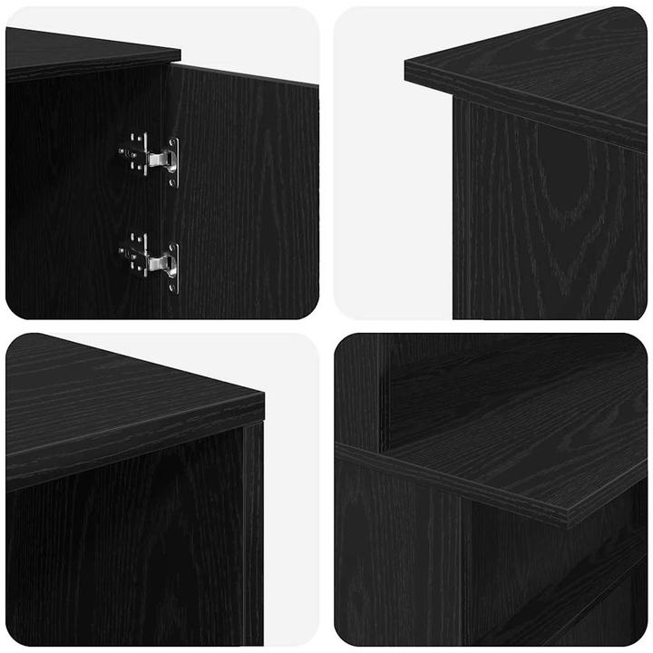 Actual product image VidaXL Reception counter black oak look 180x50x103.5cm wood-based material