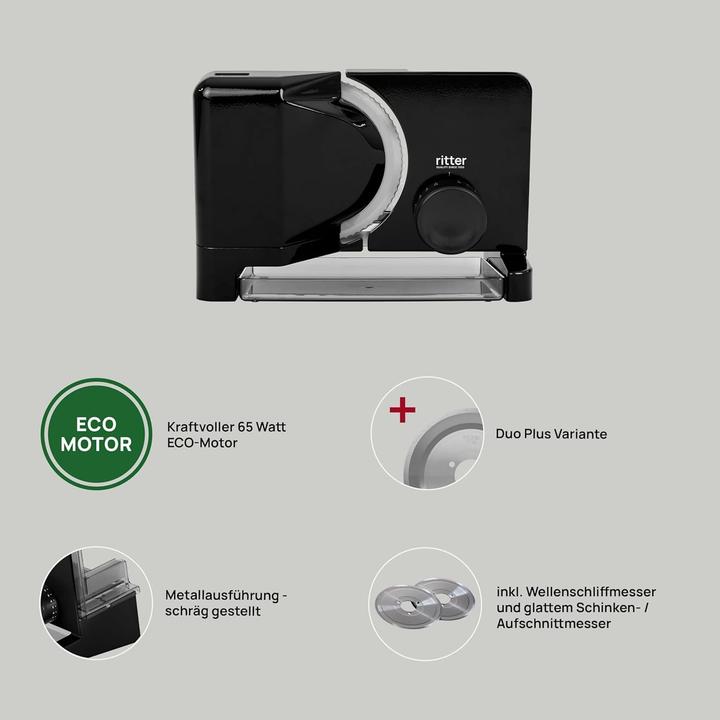 Actual product image Ritter E 16 SW DuoPlus universal slicer metal version incl. ham knife 515047