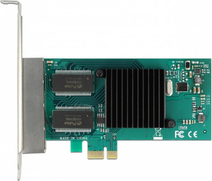 Actual product image Delock PCI Express x1 card 4 x RJ45 Gigabit LAN i350 (Ethernet)