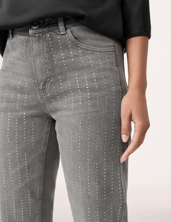 Produktbild Taifun Glamour-Jeans mit Strassstein-Dekor Straight Fit Hose Jeans lang - 63782