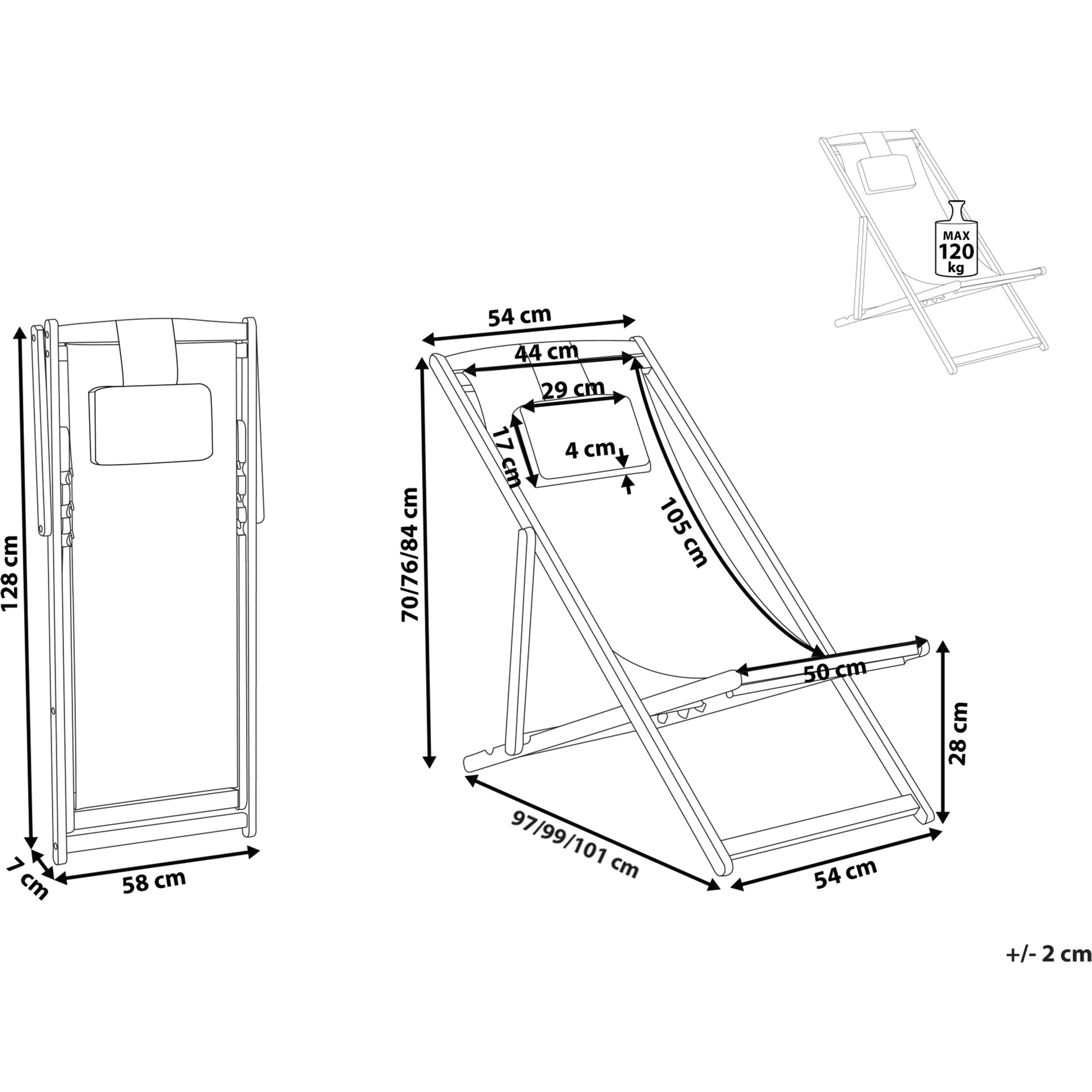 Thumbnail - Beliani, Liegestuhl, Avellino (84 cm)