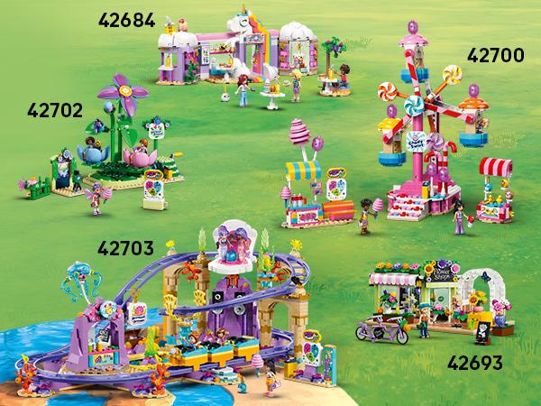 Produktbild LEGO Feentassen-Karussell mit Blumendeko (42702, LEGO Friends)