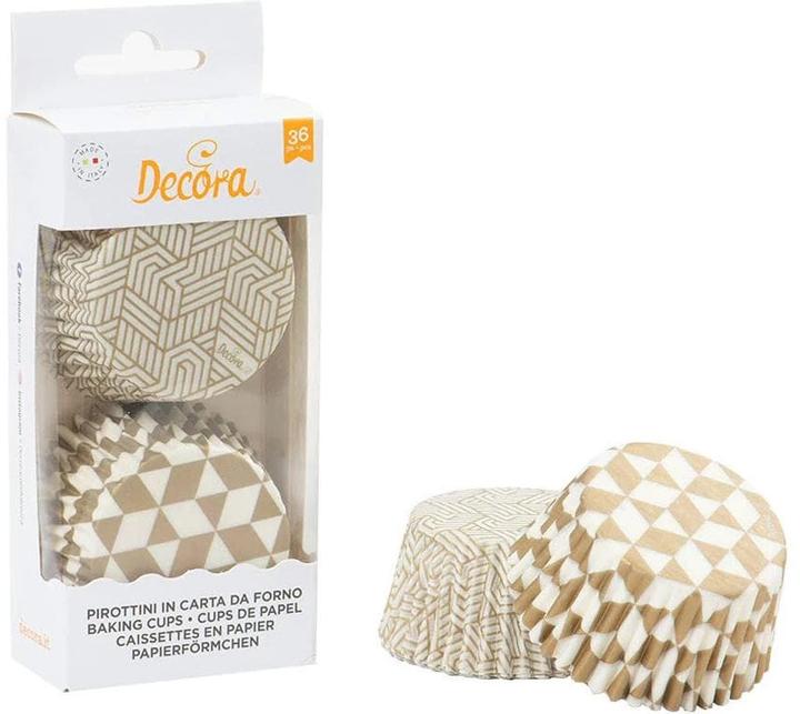 Actual product image Decora Boxes - Geometric Golden (36pcs) (5 cm)