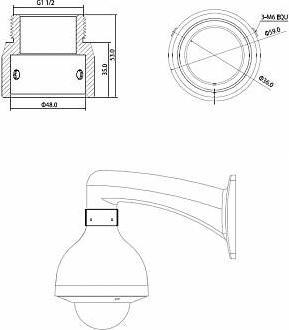 Image du produit Dahua PFA110 Plaque d'adaptation 21210093 (Kit de montage)
