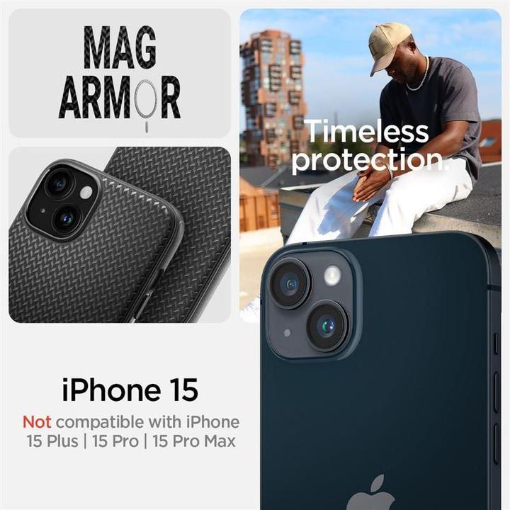 Immagine prodotto Spigen Mag Armor iPhone 15 6.1" MagSafe nero opaco ACS06815 (Apple iPhone 15)