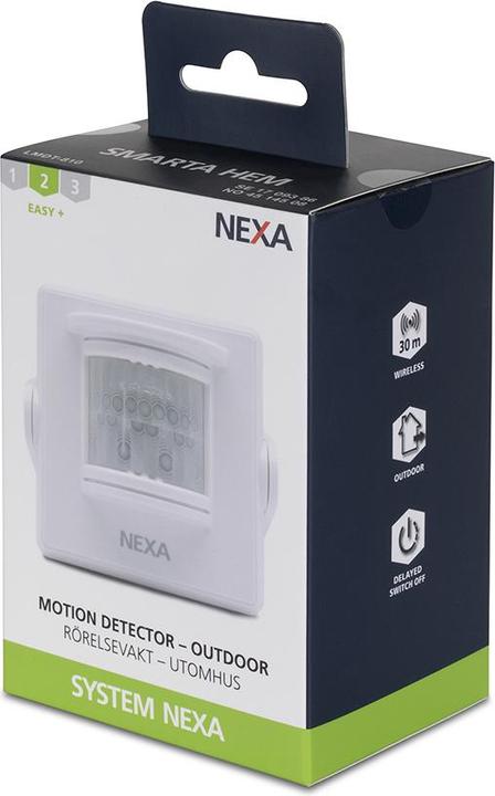 Image du produit Nexa Capteur de mouvement, sans fil, extérieur, IP44, blanc (10 m)