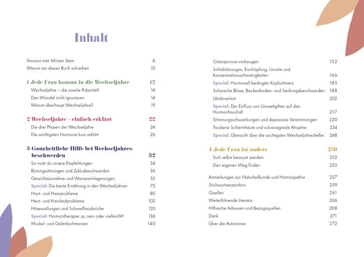 Nährwerte und Zutaten Guide durch die Wechseljahre (Deutsch, Claudia Riess, Saskia Strae von Ridder, 2023)
