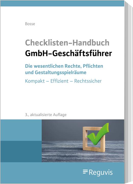 Actual product image Checklisten Handbuch GmbH-Geschäftsführer (German, Christian Bosse, 2021)