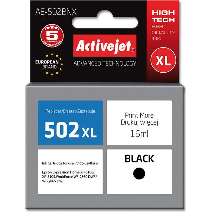 Activejet, Druckerpatrone, AE-502BNX - Kompatibel - Tinte auf Pigmentbasis - Schwarz - Epson - Einzelpackun (BK)
