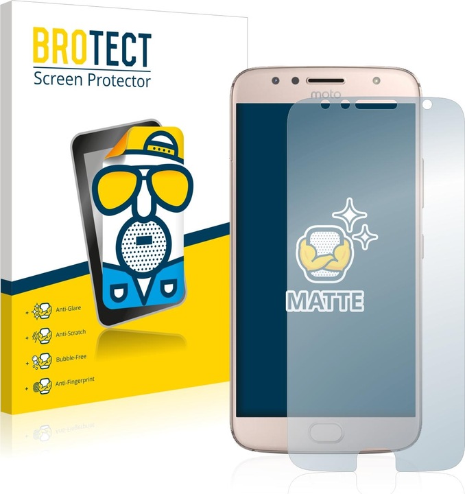 Actual product image BROTECT Anti-glare screen protector matt (2 Piece, Motorola Moto G5S Plus)