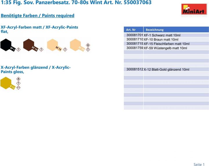 Label énergétique Mini art Équipage de réservoir soviétique 1970-1980s. Uniforme d'hiver