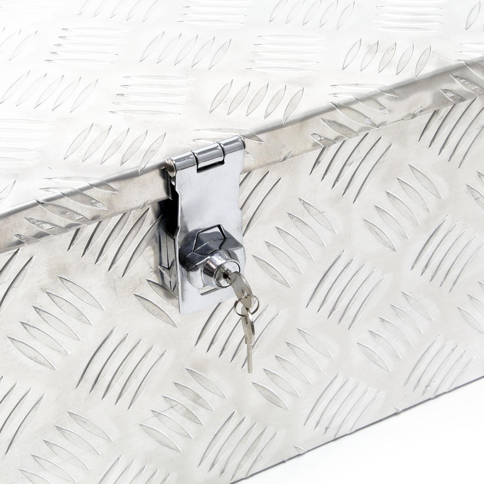 Thumbnail - Wiltec, Lagerbehälter, Werkzeugbox 76x32x24,5cm Silberfarben Transportbox Werkzeugkiste Alubox