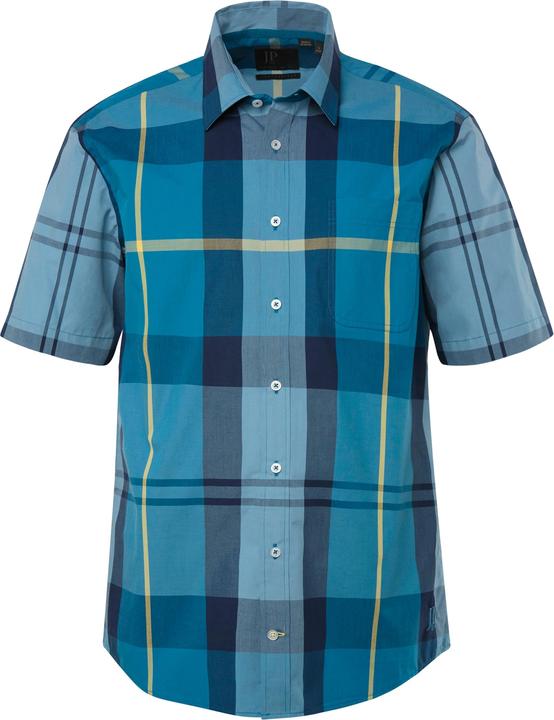 Image du produit JP1880 Chemise à manches courtes. Imprimé à carreaux et col Kent. Coupe Comfort Fit - jusqu'au 8 XL (XL)