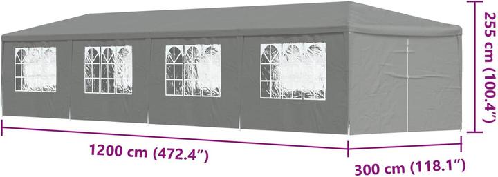Produktbild vidaXL Party-Zelt (1200 cm, 300 cm)