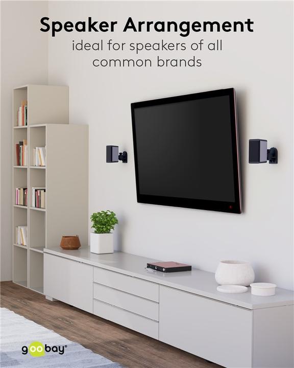 Actual product image Goobay Universal (1 pair, Wall installation, Pivoting, Tiltable)