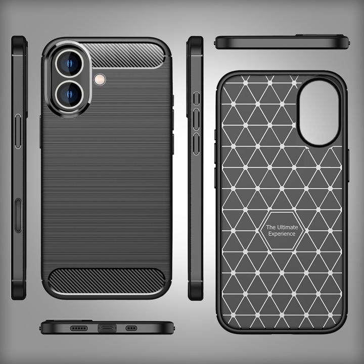 Produktbild Nalia Carbon-Look Silikon Hülle (Apple iPhone 16)