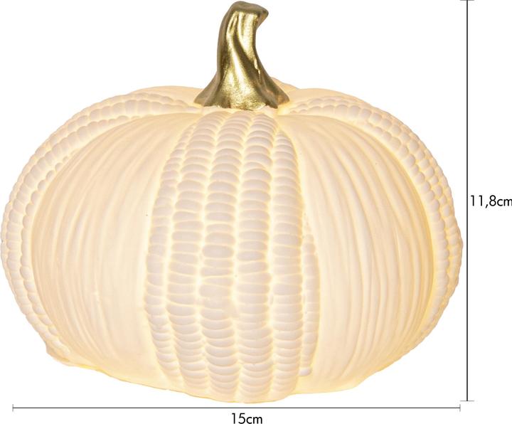 Image du produit Star Trading Keramik Dekoration Kürbis 14 cm, Weiss