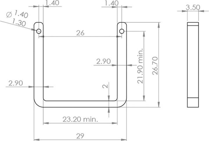 Produktbild Mks Servoeinbaurahmen HV6120 Carbon Fiber Frame