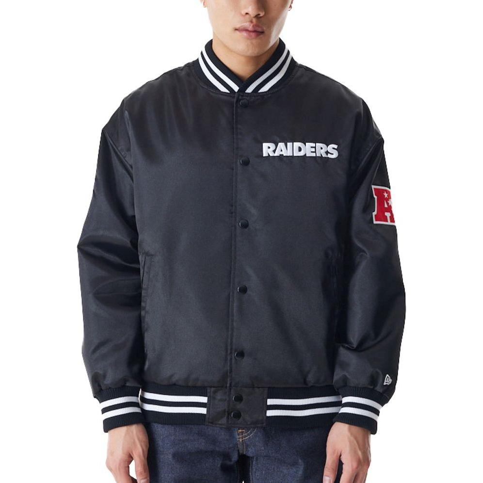 New Era, Herren, Jacke, Varsity Satin Bomber Jacke Las Vegas Raiders - XXL (XXL), Schwarz, XXL