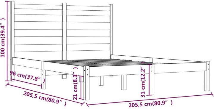 Image du produit vidaXL Bettrahmen (200 x 200 cm)