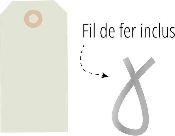 Produktbild Agipa Gep„ckanh„nger, 80 x 38 mm, neutral, mit Draht