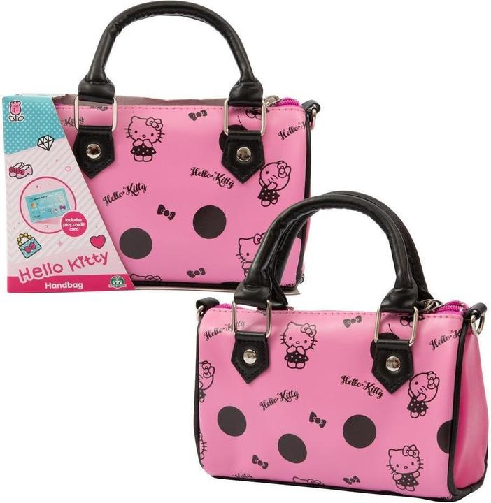 Produktbild Hello Kitty Giochi Preziosi Fashion Handtasche mit Spielzeug-Kreditkarte, lila Farbe, gedruckte Icons und Na