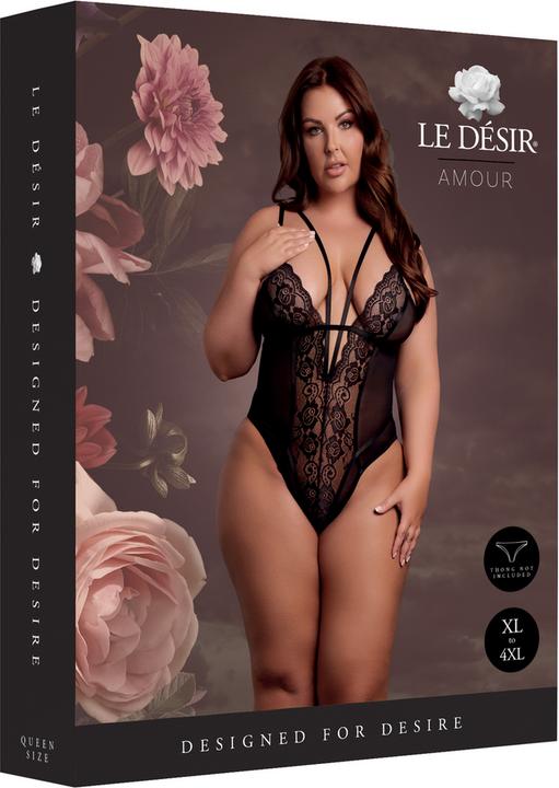 Produktbild Le Désir Wireless Lace Bodysuit with Adjustable Sliders - Plus Size - Black (4XL)