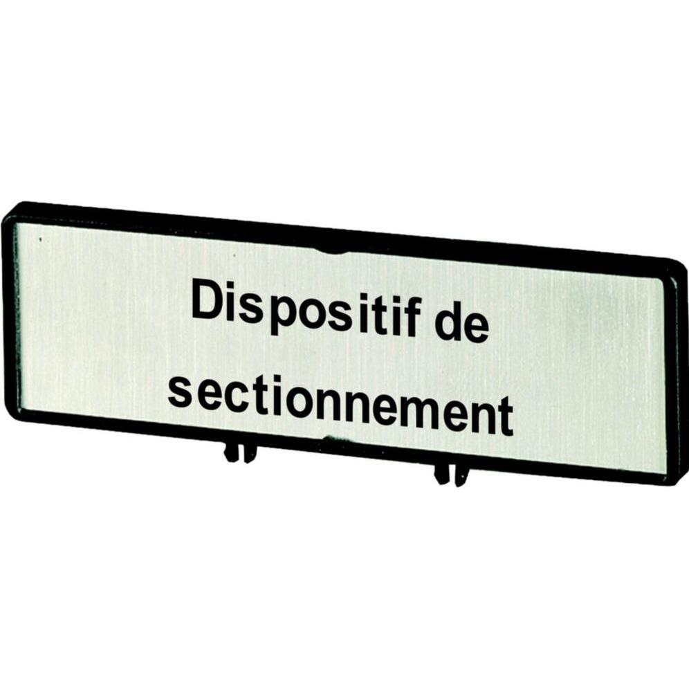 Eaton, Systemstromversorgung, Träger mit Schild, verwendbar für T5, T5B, P3, 88 x 27 mm, beschriftet mit zNetz-Trenneinr...