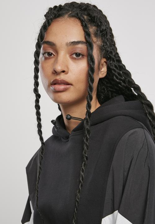 Produktbild Urban Classics Ladies Mix Crinkle Nylon Sweat Hoody (XL)