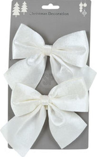 Immagine prodotto Home&Styling Fiocco - velluto - set di 2 - bianco