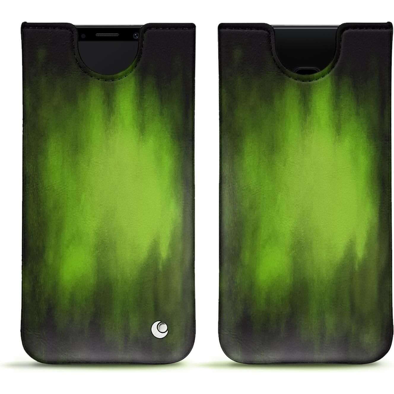 Noreve Lederschutzhülle (Samsung Galaxy S9), Smartphone Hülle, Grün