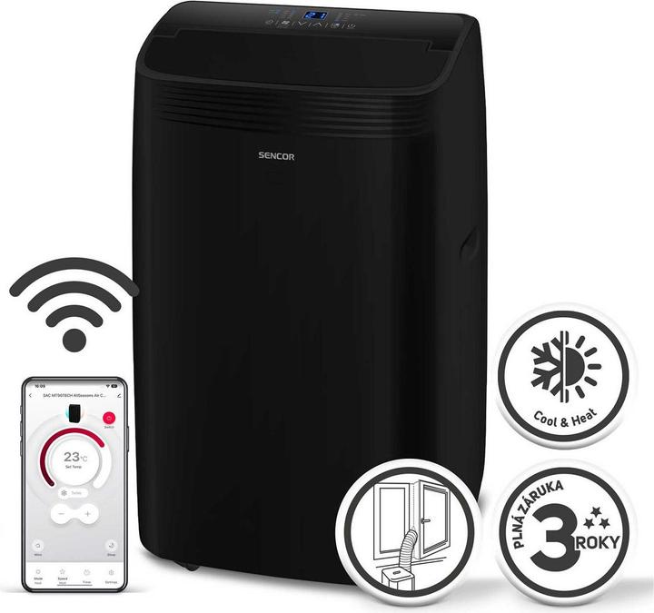 Sencor SACMT9079CH wifi portable air conditioner + heater (35 m², 9000 BTU/h)