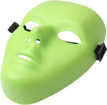 Produktbild Hermex Im Dunkel Leuchtende Fluoreszierende Anonym Maske Masque Anonymous - Grün